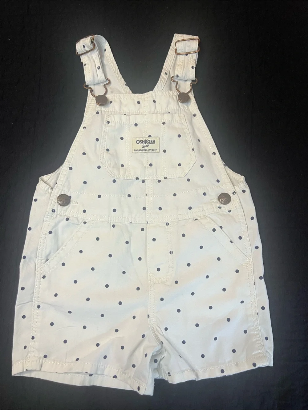 Bundle (2) OshKosh B'gosh Toddler Girls Overalls  Shorts and Dress Set